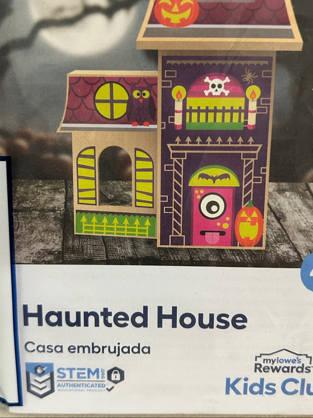 Haunted House Wooden Craft Kit - Lowe’s Kids Club Building Kit-Craft-Halloween - Picture 2 of 5